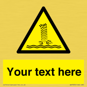 Custom warning artificial waterfall